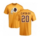 NFL Nike Washington Redskins #20 Ha Clinton-Dix Gold Name & Number Logo T-Shirt