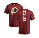 NFL Nike Washington Redskins #93 Jonathan Allen Maroon Backer T-Shirt