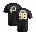 NFL Nike Washington Redskins #98 Matt Ioannidis Black Name & Number Logo T-Shirt