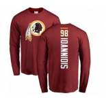 NFL Nike Washington Redskins #98 Matt Ioannidis Maroon Backer Long Sleeve T-Shirt