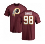 NFL Nike Washington Redskins #98 Matt Ioannidis Maroon Name & Number Logo T-Shirt
