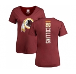 Football Women's Washington Redskins #20 Landon Collins Maroon Backer T-Shirt