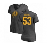 Football Women's Washington Redskins #53 Jon Bostic Ash One Color T-Shirt