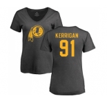 Football Women's Washington Redskins #91 Ryan Kerrigan Ash One Color T-Shirt