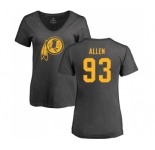 NFL Women's Nike Washington Redskins #93 Jonathan Allen Ash One Color T-Shirt