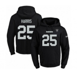 Football Men's Oakland Raiders #25 Erik Harris Black Name & Number Pullover Hoodie