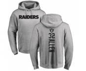 Football Oakland Raiders #32 Marcus Allen Ash Backer Pullover Hoodie