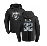 Football Oakland Raiders #32 Marcus Allen Black Name & Number Logo Pullover Hoodie