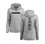 Football Oakland Raiders #35 Curtis Riley Ash Backer Pullover Hoodie