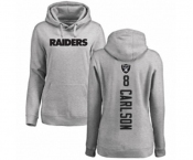 Football Oakland Raiders #8 Daniel Carlson Ash Backer Pullover Hoodie