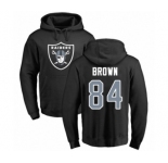 Football Oakland Raiders #84 Antonio Brown Black Name & Number Logo Pullover Hoodie