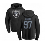 Football Oakland Raiders #97 Josh Mauro Black Name & Number Logo Pullover Hoodie