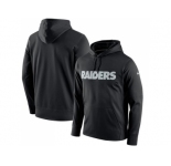 Men Oakland Raiders Nike Black Circuit Wordmark Essential Performance Pullover Hoodie