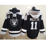 Men's Las Vegas Raiders 11 Henry Ruggs NEW Black Pocket Stitched NFL Pullover Hoodie