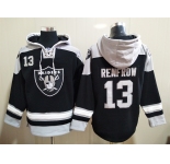 Men's Las Vegas Raiders 13 Hunter Renfrow NEW Black Pocket Stitched NFL Pullover Hoodie