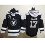 Men's Las Vegas Raiders #17 Davante Adams Black Ageless Must-Have Lace-Up Pullover Hoodie