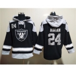 Men's Las Vegas Raiders #24 Johnathan Abram Black Ageless Must-Have Lace-Up Pullover Hoodie