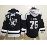 Men's Las Vegas Raiders #75 Howie Long NEW Black Pocket Stitched NFL Pullover Hoodie