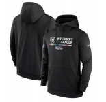 Men's Las Vegas Raiders Black 2022 Crucial Catch Therma Performance Pullover Hoodie