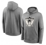 Men's Las Vegas Raiders Heather Gray Primary Logo Long Sleeve Hoodie