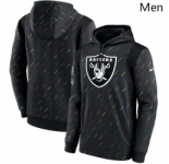 Men's Las Vegas Raiders Nike Charcoal 2021 NFL Crucial Catch Therma Pullover Hoodie