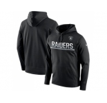 Men's Oakland Raiders Nike Black Sideline Circuit Pullover Performance Hoodie