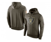Men's Oakland Raiders Nike Olive Salute To Service KO Performance Hoodie