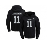 Nike Oakland Raiders #11 Sebastian Janikowski Black Name & Number Pullover NFL Hoodie