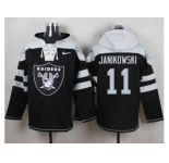 Nike Oakland Raiders #11 Sebastian Janikowski Black Player Pullover Hoodie
