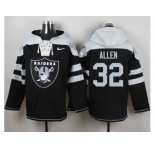 Nike Oakland Raiders #32 Marcus Allen Black Player Pullover Hoodie