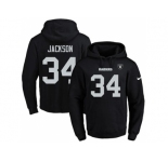 Nike Oakland Raiders #34 Bo Jackson Black Name & Number Pullover NFL Hoodie