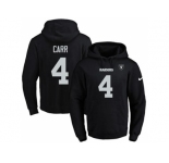 Nike Oakland Raiders #4 Derek Carr Black Name & Number Pullover NFL Hoodie