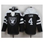 Nike Oakland Raiders #4 Derek Carr Black Player Pullover Hoodie