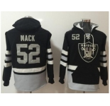 Nike Oakland Raiders #52 Khalil Mack Black Grey Name & Number Pullover NFL Hoodie