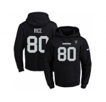Nike Oakland Raiders #80 Jerry Rice Black Name & Number Pullover NFL Hoodie