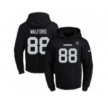 Nike Oakland Raiders #88 Clive Walford Black Name & Number Pullover NFL Hoodie