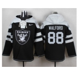 Nike Oakland Raiders #88 Clive Walford Black Player Pullover NFL Hoodie