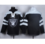 Nike Oakland Raiders blank black-grey jerseys[pullover hooded sweatshirt]