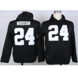 nike nfl jerseys oakland raiders #24 woodson black[pullover hooded sweatshirt][woodson]