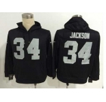 nike nfl jerseys oakland raiders #34 jackson black[pullover hooded sweatshirt]