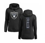 Football Women's Oakland Raiders #32 Marcus Allen Black Backer Pullover Hoodie