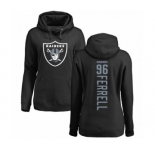 Football Women's Oakland Raiders #96 Clelin Ferrell Black Backer Pullover Hoodie