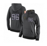 Football Women's Oakland Raiders #96 Clelin Ferrell Stitched Black Anthracite Salute to Service Player Performance Hoodie