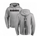 Football Women's Oakland Raiders #97 Josh Mauro Ash Backer Pullover Hoodie