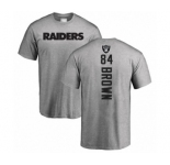 Football Oakland Raiders #84 Antonio Brown Ash Backer T-Shirt