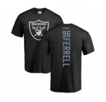 Football Oakland Raiders #96 Clelin Ferrell Black Backer T-Shirt