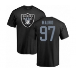 Football Oakland Raiders #97 Josh Mauro Black Name & Number Logo T-Shirt