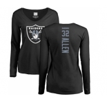 Football Women's Oakland Raiders #32 Marcus Allen Black Backer Long Sleeve T-Shirt