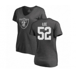 Football Women's Oakland Raiders #52 Marquel Lee Ash One Color T-Shirt