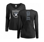 Football Women's Oakland Raiders #52 Marquel Lee Black Backer Long Sleeve T-Shirt